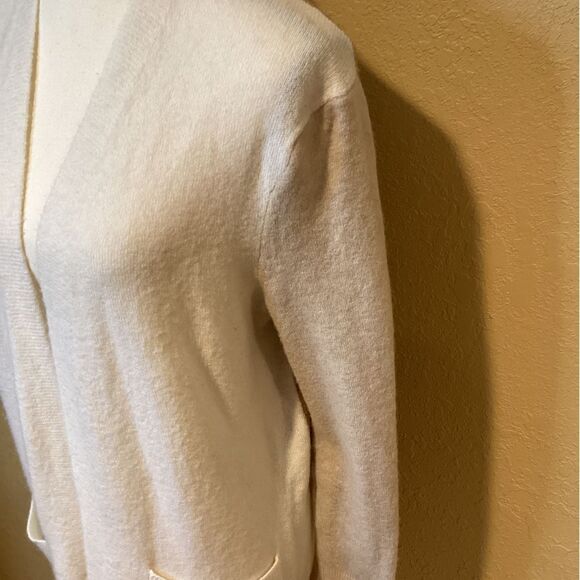 Madewell Kent Colorblock Long Cardigan, Wool/Alpaca Blend, brown/cream/beige, XS - Picture 2 of 7